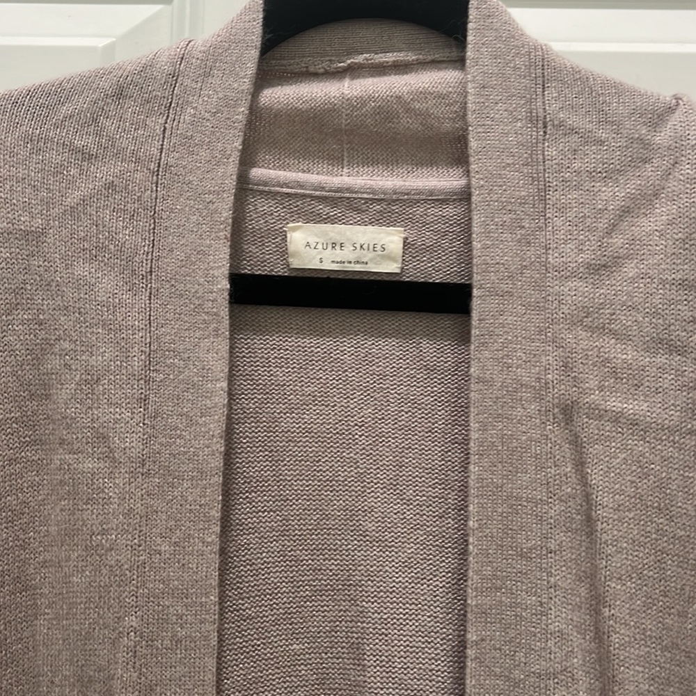 Aritzia azure skies long cardigan in blush size small - Picture 2 of 7